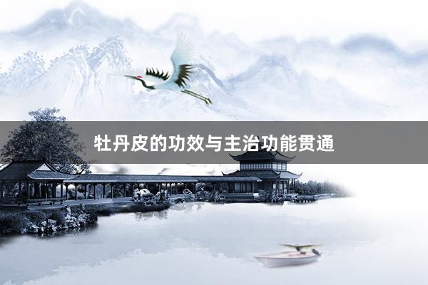 牡丹皮的功效与主治功能贯通