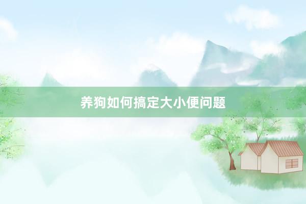 养狗如何搞定大小便问题